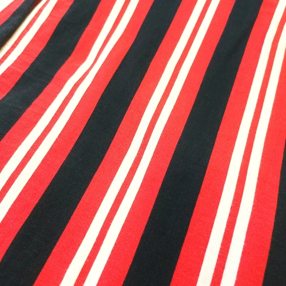 RARE Vintage Jean Paul Gaultier Red Stripe Mangolian Fur Bow Midi Dress - Picture 8 of 13